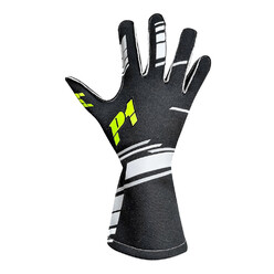 P1 Speed Gloves, Black & White (FIA 8856-2018)