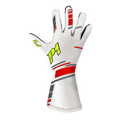 P1 Speed Gloves, White & Red (FIA 8856-2018)
