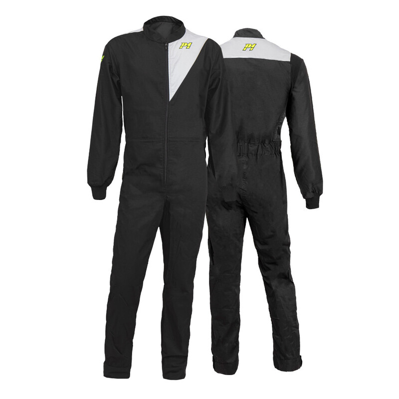 P1 Kart Indoor RK-11 Suit, Black & Silver
