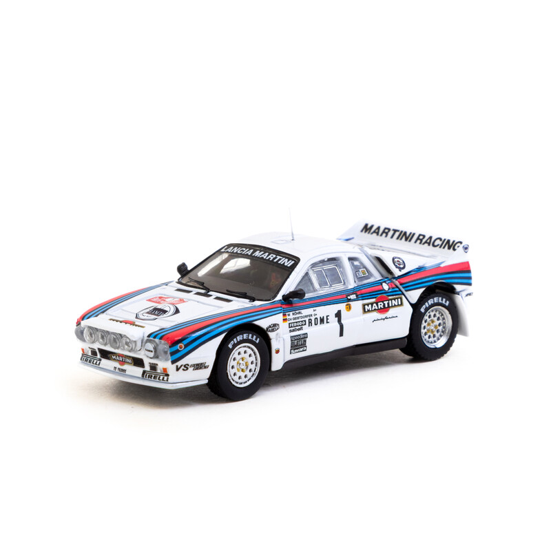 Tarmac Works 1/64 - Lancia 037 Rally - Monte Carlo 1983 Winner - W. Rohrl / C. Geistdorfer