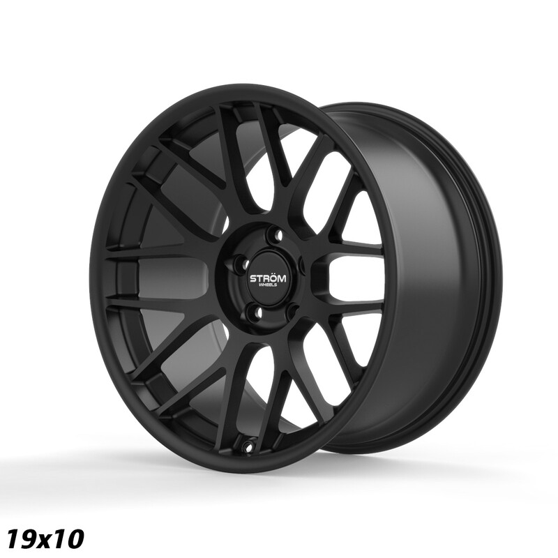 Ström STR2 19x10" 5x120 ET22, Full Satin Black