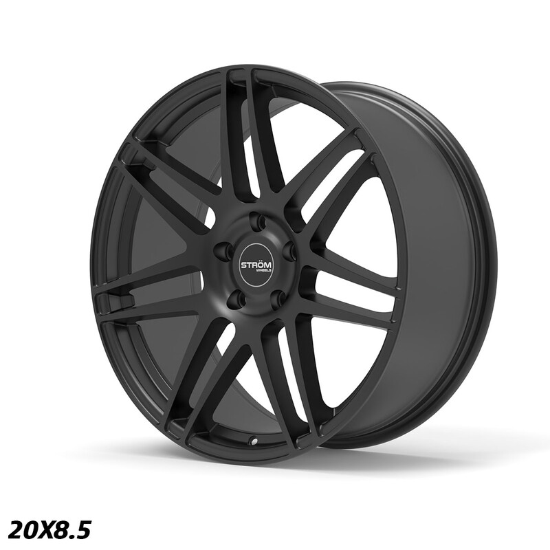 Ström STR3 20x8.5" 5x114.3 ET35, Full Satin Black