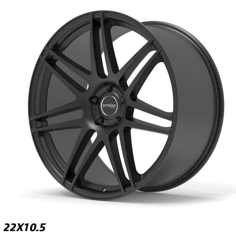 Ström STR3 22x10.5" 5x120 ET40, Full Satin Black