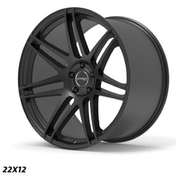 Ström STR3 22x12" 5x120 ET35, Full Satin Black