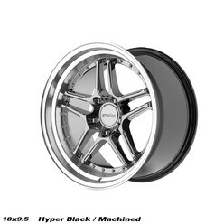 Ström DS-05 18x9.5" 5x114.3 ET15, Hyper Black, Polished Dish