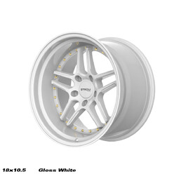 Ström DS-05 18x10.5" 5x114.3 ET10, Full Gloss White