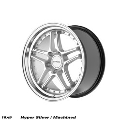 Ström DS-05 18x9" 5x120 ET30, Hyper Silver, Polished Dish