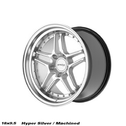 Ström DS-05 18x9.5" 5x120 ET15, Hyper Silver, Polished Dish