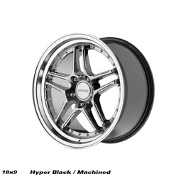 Ström DS-05 18x9" 5x100 ET35, Hyper Black, Polished Dish