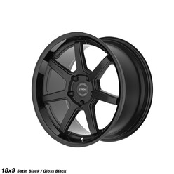 Ström DS-15 18x9" 5x114.3 ET30, Gloss Black & Satin Face