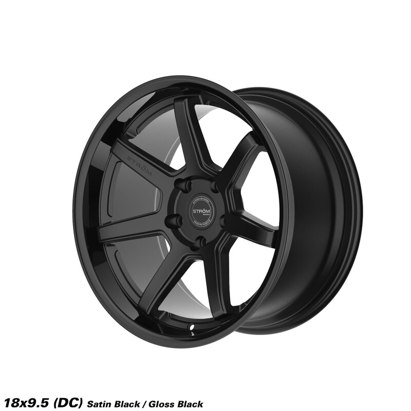 Ström DS-15 18x9.5" 5x114.3 ET10, Gloss Black & Satin Face