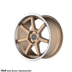 Ström DS-15 18x9" 5x114.3 ET30, Satin Bronze, Polished Dish