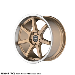 Ström DS-15 18x9.5" 5x114.3 ET30, Satin Bronze, Polished Dish