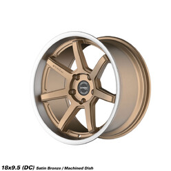 Ström DS-15 18x9.5" 5x114.3 ET10, Satin Bronze, Polished Dish