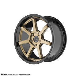 Ström DS-15 18x9" 5x114.3 ET30, Gloss Black & Bronze Face