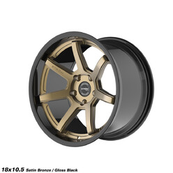 Ström DS-15 18x10.5" 5x114.3 ET10, Gloss Black & Bronze Face