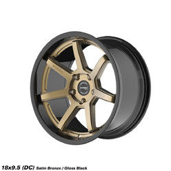 Ström DS-15 18x9.5" 5x114.3 ET10, Gloss Black & Bronze Face