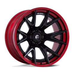 Fuel FC402 Catalyst 22x10" 6x139.7 ET-18, Matte Black, Candy Red Lip