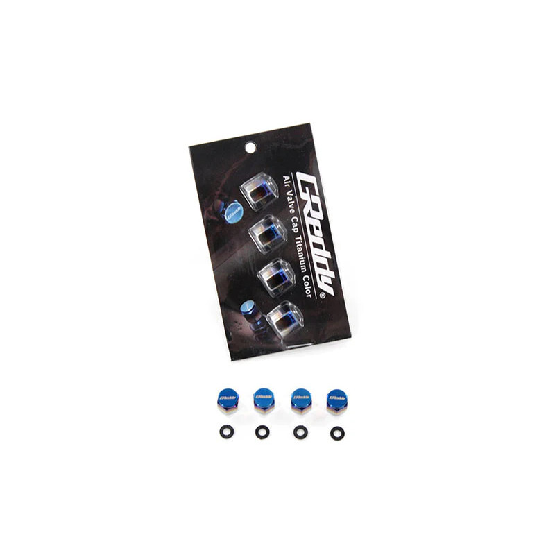 GReddy Aluminium Air Valve Caps - Titanium (set of 4)