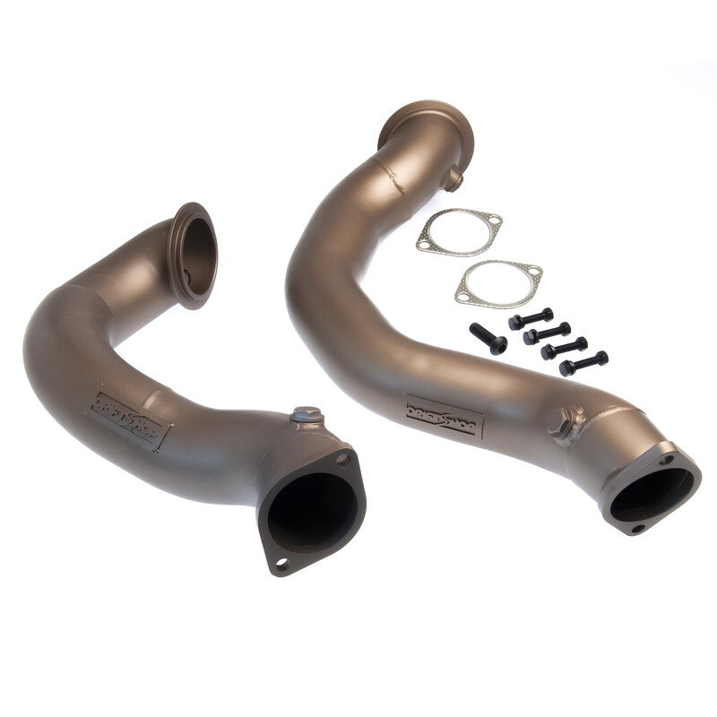DriftShop Ceramic-Coated Downpipes for BMW 135i E8X (N54 Decat Pipes)