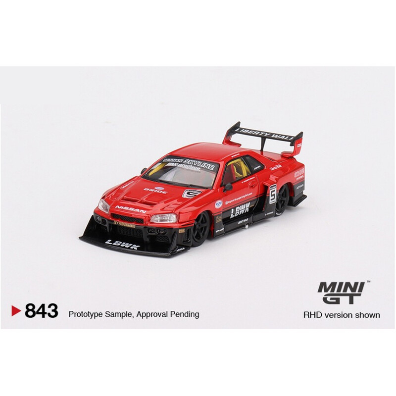 Mini GT 1/64 - Nissan Skyline GT-R (R34) Super Silhouette Red
