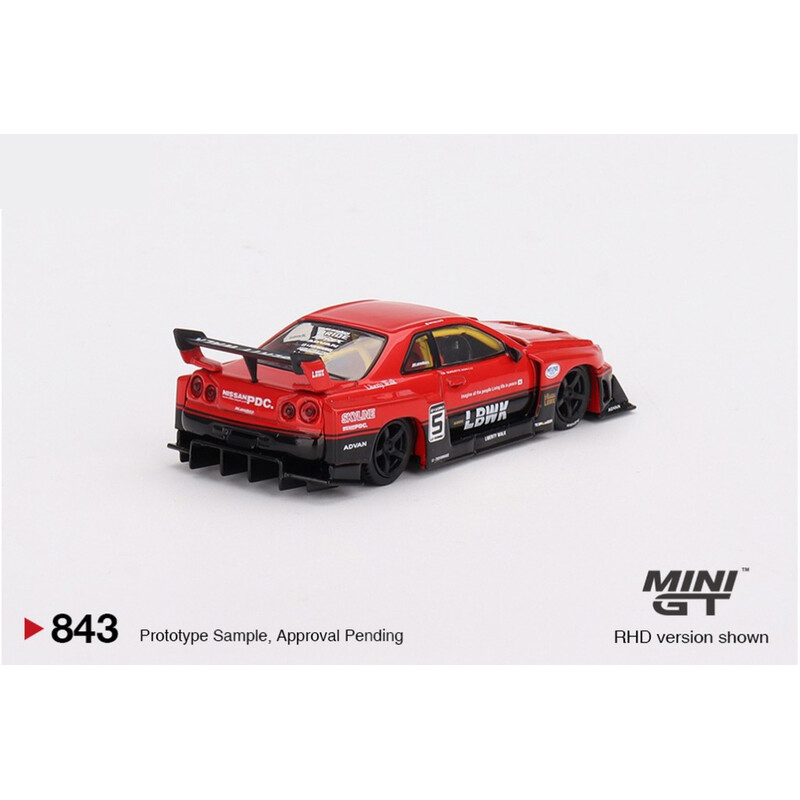 Mini GT 1/64 - Nissan Skyline GT-R (R34) Super Silhouette Red