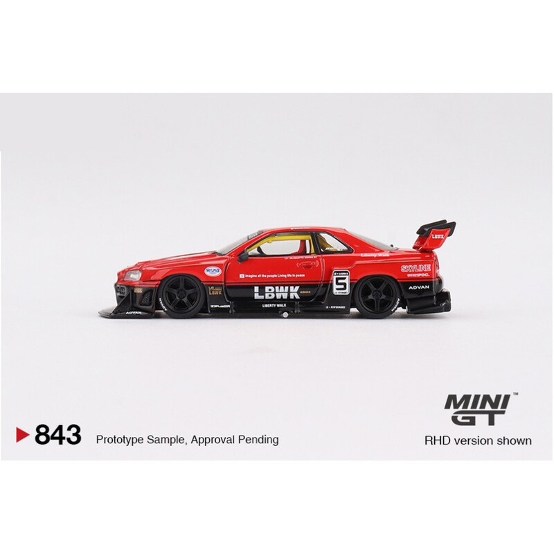 Mini GT 1/64 - Nissan Skyline GT-R (R34) Super Silhouette Red