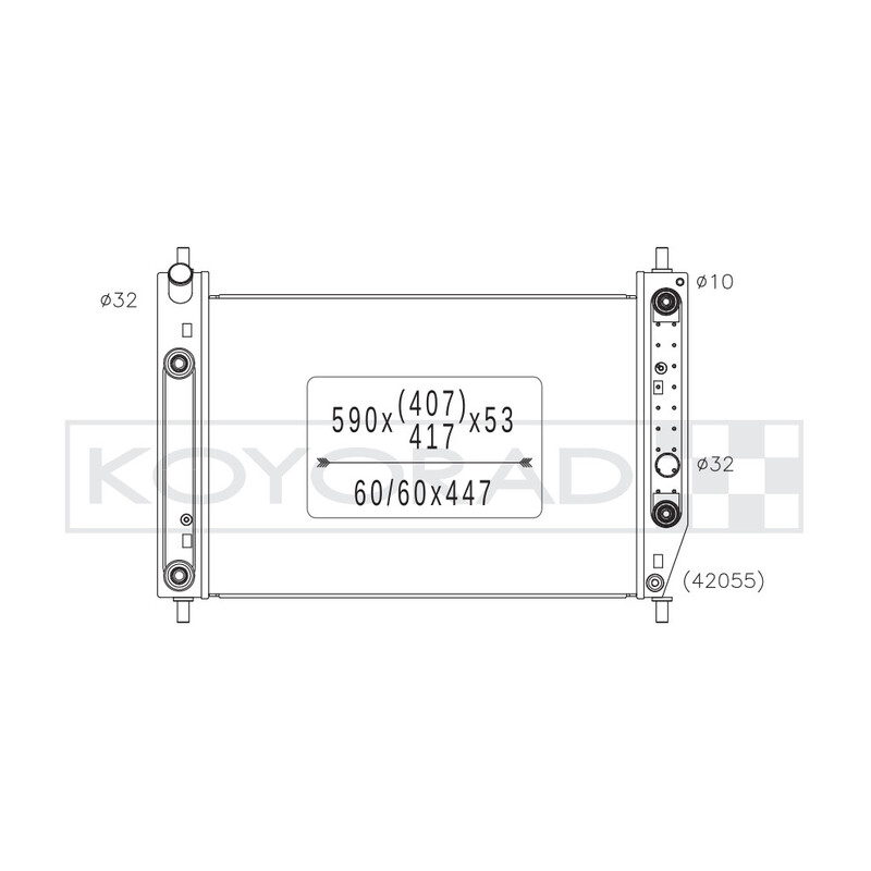 Koyorad Aluminium Radiator for Chevrolet Corvette C6