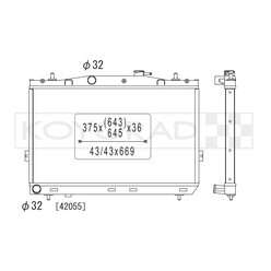 Koyorad Aluminium Radiator for Hyundai Coupe GK