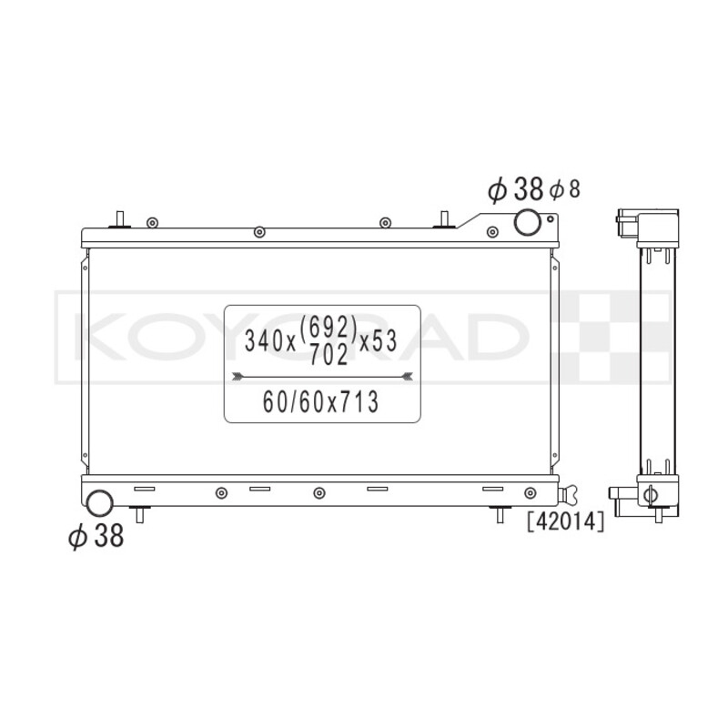 Koyorad Aluminium Radiator for Subaru Forester 2.0L SF
