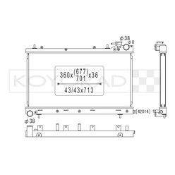 Koyorad Aluminium Radiator for Subaru Forester 2.0L & 2.5L SG