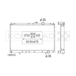 Koyorad Aluminium Radiator for Mitsubishi Colt CA