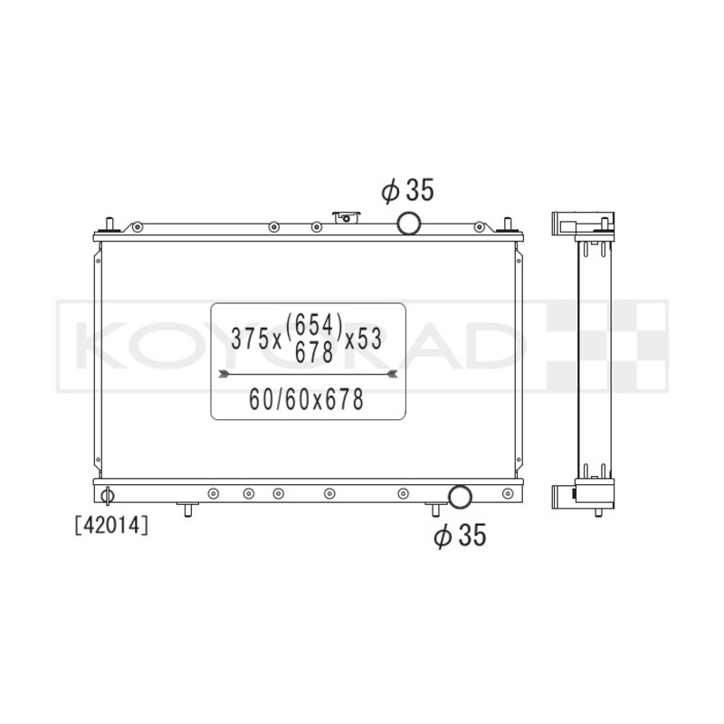 Koyorad Aluminium Radiator for Mitsubishi Colt CA
