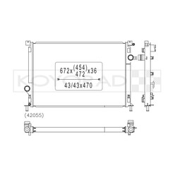 Koyorad Aluminium Radiator for Volvo S80 II