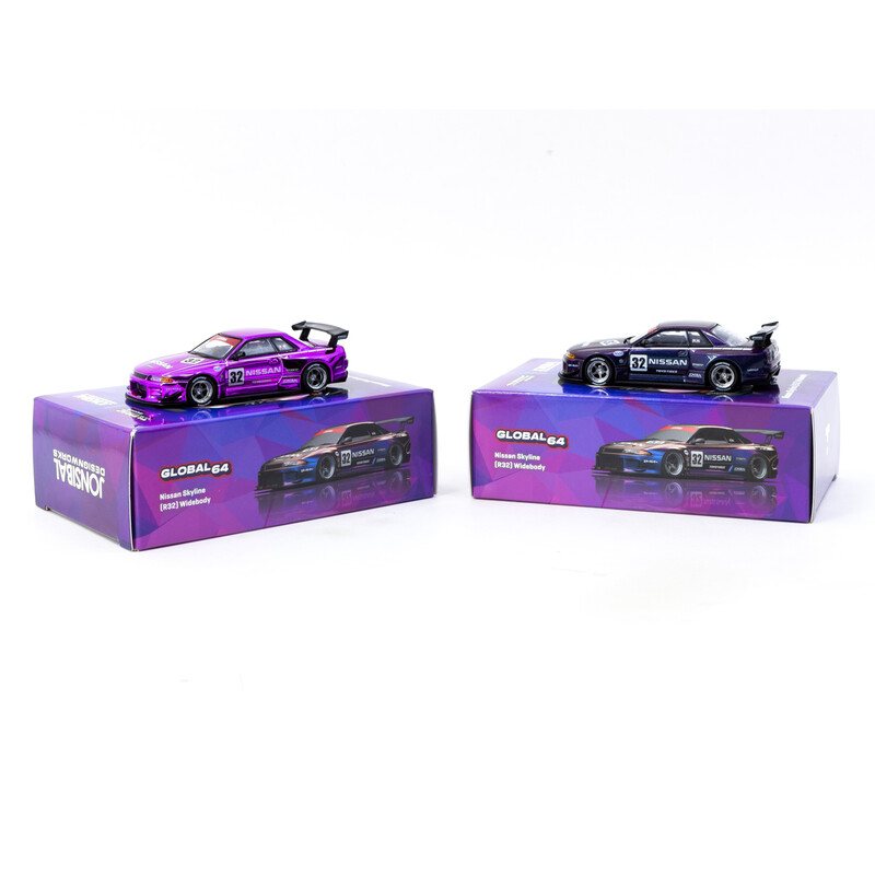 Tarmac Works 1/64 - Nissan Skyline (R32) Widebody - Midnight purple