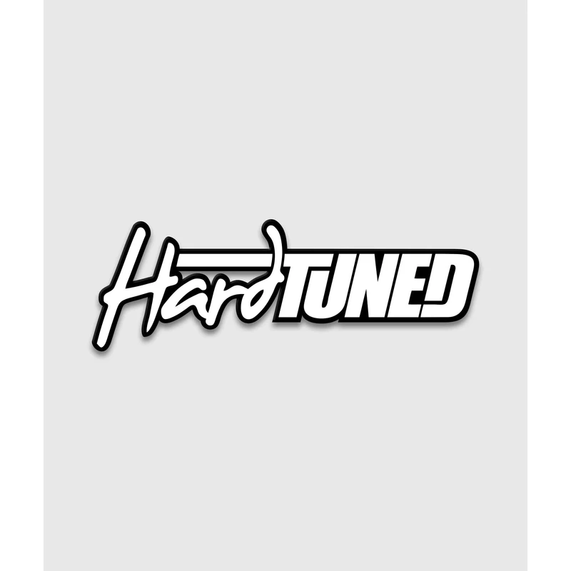 Hardtuned\u0020Classic\u0020White\u0020\/\u0020Black\u0020Vinyl\u0020Sticker