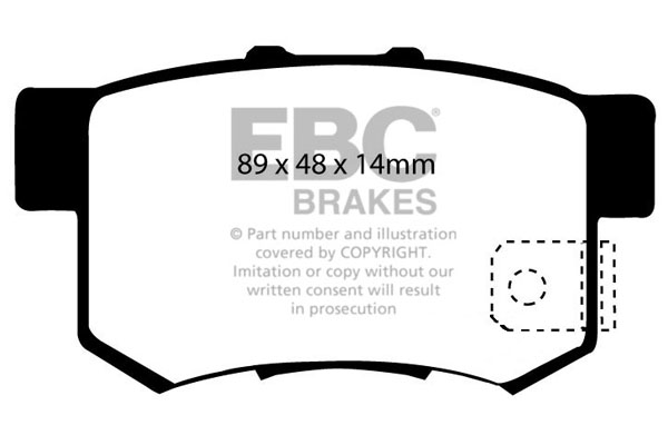EBC GreenStuff Rear Brake Pads for MG ZS 2.5 2001-2005 DP21193