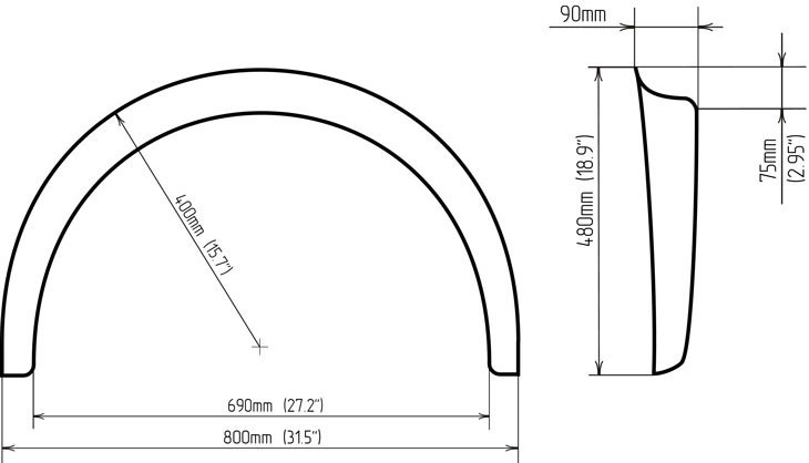 Legend Arch Extensions (Fender Flares)