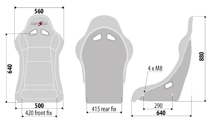 Asiento de cubo de competición DriftShop (FIA)